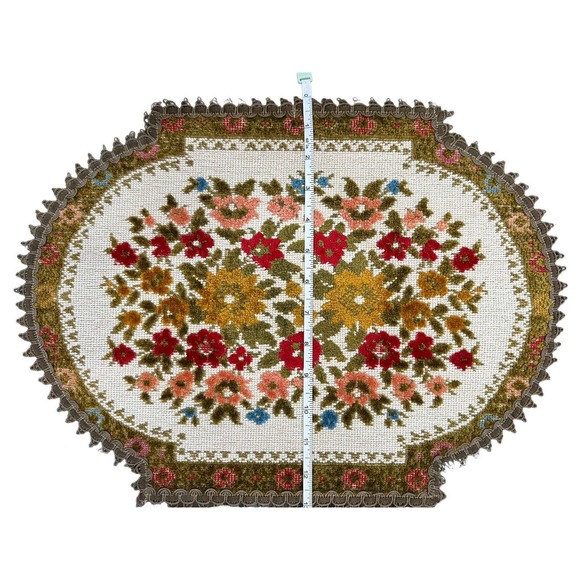 Group Muylle Belgium Tapestry Placemat Doily-Rectangle 17.5 x 13 Chenille VTG - Picture 4 of 11